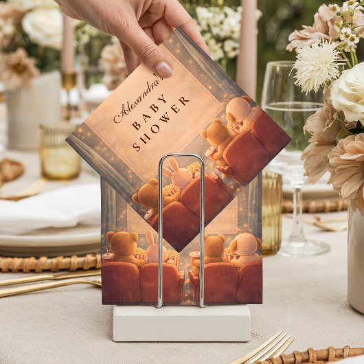 At Home Movie Night Baby Shower Serviette