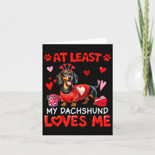 At Least My Dachshund Liebt Mich Valentins-Single Karte