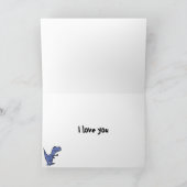 AT - Liebe auf der ersten Bite-Dinosaurier-Karte Karte (Innenseite)