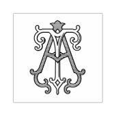 AT Monogramm TA Monogramm Gummi Tinte Briefmarke Gummistempel (Prägung)