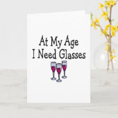 At My Age I Need Glasses Karte (Gelbe Blume)