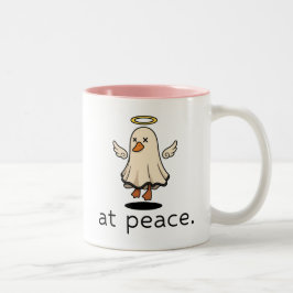 At Peace Angel Gans, Halloween Dark Humor Geschenk Zweifarbige Tasse