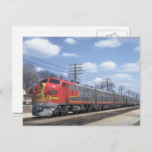 AT&SF EMD F-7 POSTKARTE (Vorne/Hinten)