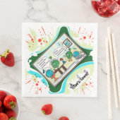 At The Atomic Residence | Apology Dinner Napkin Serviette (Beispiel)