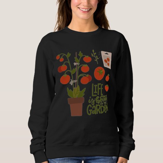 AT THE GARDEN Cute Casual Relaxing Simple Sweatshirt (Vorderseite)
