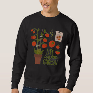 AT THE GARDEN Cute Casual Relaxing Simple Sweatshirt