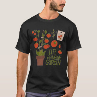 AT THE GARDEN Cute Casual Relaxing Simple T-Shirt