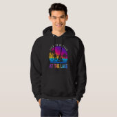 At The Lake Boat Retro Boating Summer Pontoon Hoodie (Vorne ganz)