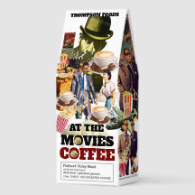 AT THE MOVIES Coffee, 12oz Bag, Dark Roast, Flath