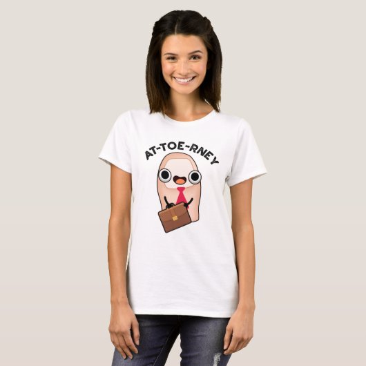 at-toe Funny Attorney Toe Pun T-Shirt (Vorne ganz)
