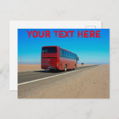 Atacama-Bus, Chile, anpassbare Postkarte (Vorne/Hinten)