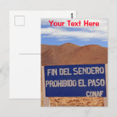 Atacama-Geoglyphen, Chile anpassbar Postkarte (Vorne/Hinten)