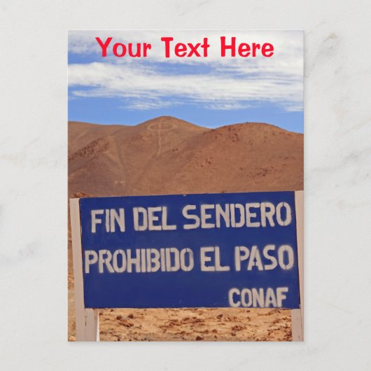 Atacama-Geoglyphen, Chile anpassbar Postkarte (Vorderseite)