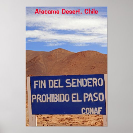 Atacama Geoglyphen, Chile Poster (Vorne)
