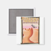 Atacama Wüste Adventure Reiseplakat. Magnet (Vorderseite/Rückseite)