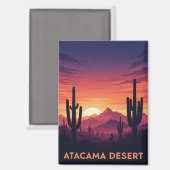 Atacama-Wüste-Chile Magnet (Vorderseite/Rückseite)