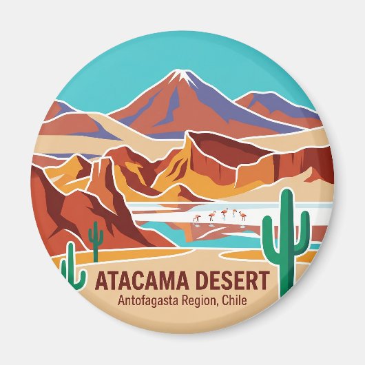 Atacama-Wüste Chile Magnet (Vorne)