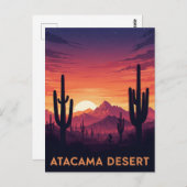 Atacama-Wüste-Chile Postkarte (Vorne/Hinten)