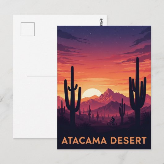 Atacama-Wüste-Chile Postkarte (Vorne/Hinten)