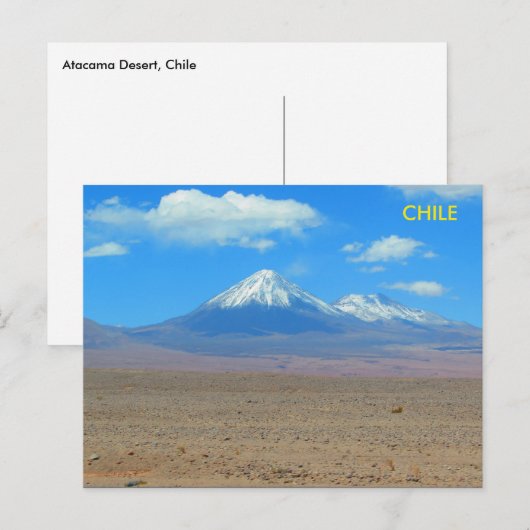 Atacama Wüste, Chile Postkarte (Vorne/Hinten)