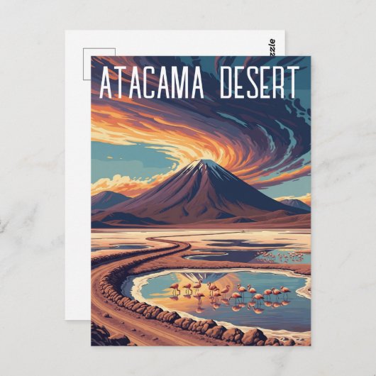 Atacama-Wüste-Chile Postkarte (Vorne/Hinten)
