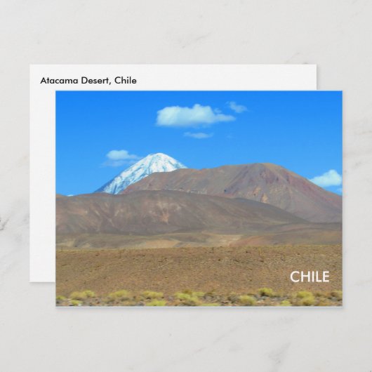 Atacama Wüste, Chile Postkarte (Vorne/Hinten)