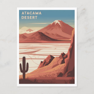 Atacama-Wüste Chile Vintage Postkarte