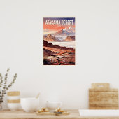 Atacama-Wüste Chile Vintage-Reise Poster (Küche)