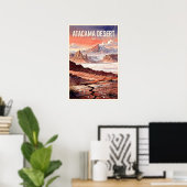 Atacama-Wüste Chile Vintage-Reise Poster (Heimbüro)