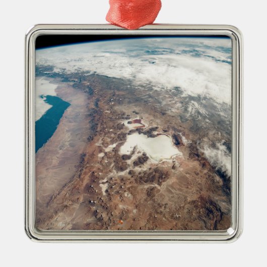 Atacama Wüste und Salzfladen in den Anden Ornament Aus Metall (Vorne)