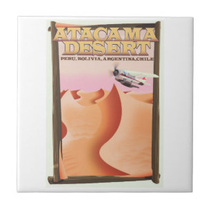 Atacama-Wüsten-Abenteuer-Reiseposter. Fliese