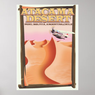 Atacama-Wüsten-Abenteuer-Reiseposter. Poster
