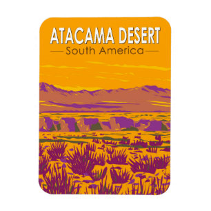 Atacama-Wüsten-Sonnenuntergang Südamerika Reise Vi Magnet