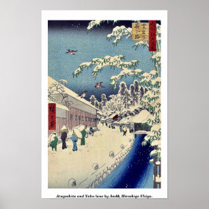 Atagoshita und Yabu Weg durch Andō, Hiroshige Poster