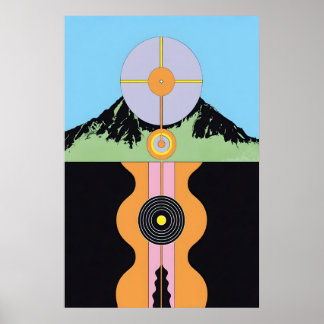Atami Japanischer Abstrakter Bauhaus Formel Modern Poster