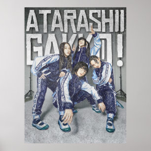 Atarashii Gakko Inspirierte Illustration Poster
