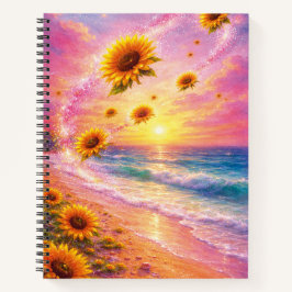 Atardecer de Paz Infinita: Girasoles Mágicos  Notizblock