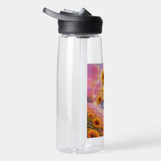Atardecer de Paz Infinita: Girasoles Mágicos  Trinkflasche