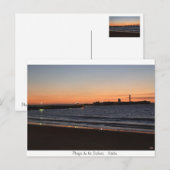 Atardecer en la playa de la Caleta , Cádiz Postkarte (Vorne/Hinten)