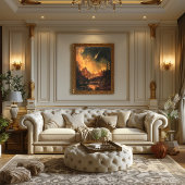 Atardecer Meteórico: Espectáculo Ardiente Natural Poster