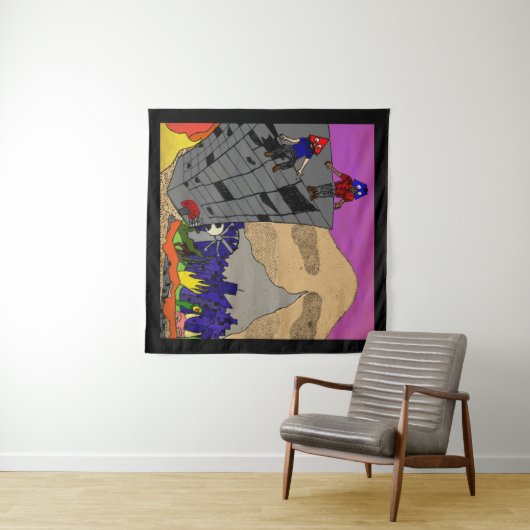 ATARI+MARI Album Art, No Title Wandteppich (Beispiel (Horizontal))