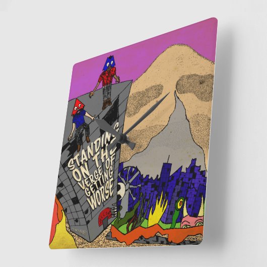 ATARI+MARI-Albumuhr Quadratische Wanduhr (Winkel)