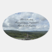 Atari*s Skyline Ovaler Aufkleber (Vorderseite)