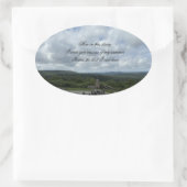 Atari*s Skyline Ovaler Aufkleber (Tasche)