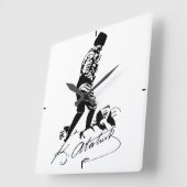 Ataturk Quadratische Wanduhr (Winkel)