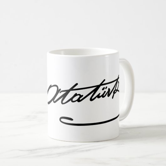 Ataturk Zeichen-Schale Kaffeetasse (VorderseiteRechts)