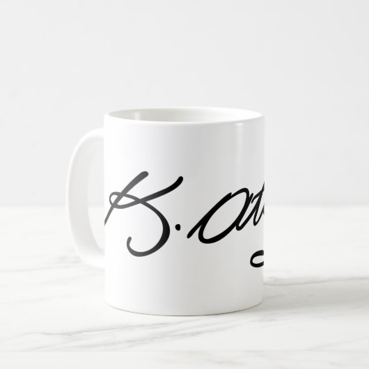 Ataturk Zeichen-Schale Kaffeetasse (Vorderseite Links)