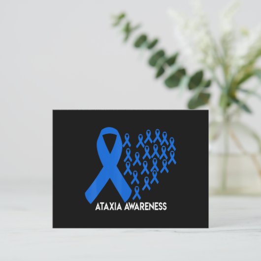 Ataxia Awareness Blue Band Geschenk T - Shirt31 Postkarte (Stehend Vorderseite)