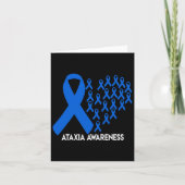 Ataxia Awareness Blue Ribbon Geschenk Karte (Vorderseite)