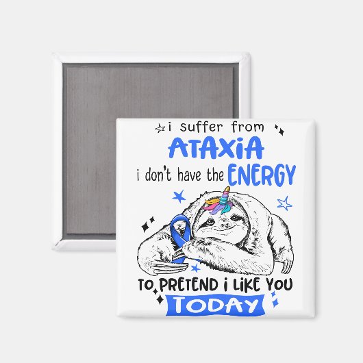 Ataxia Sensibilisierung Monat Band Geschenke Magnet (Vorderseite/Rückseite)